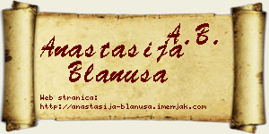 Anastasija Blanuša vizit kartica